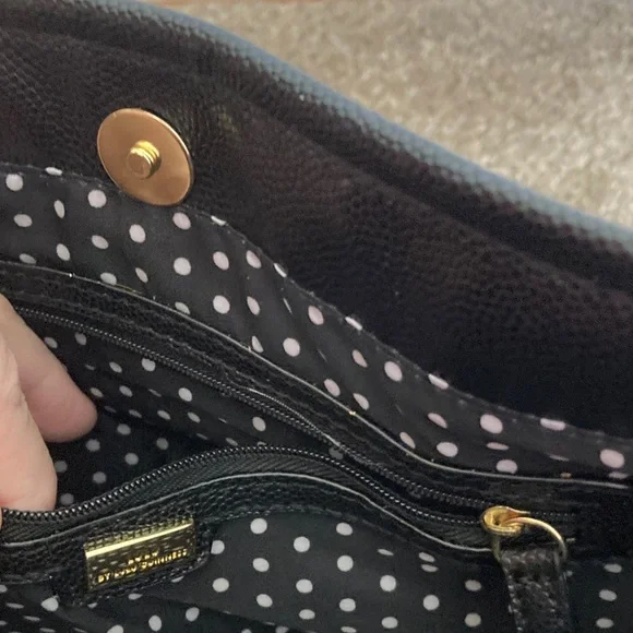 Lulu Guinness Black Purse with Gold Accents - Picture 9 of 11